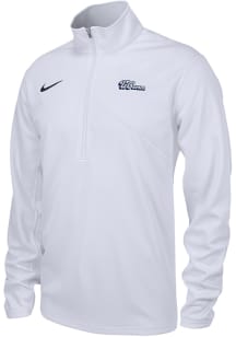 Nike UConn Huskies Mens White Script Long Sleeve Qtr Zip Pullover