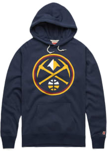 Homage Denver Nuggets Mens Navy Blue Primary Logo Fashion Hood