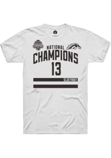 Grant Slukynsky Western Michigan Broncos White NIL 2025 National Champions Shirzee Short Sleeve Pl..