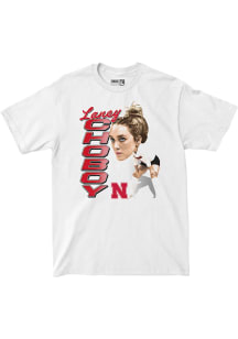 Laney Choboy Nebraska Cornhuskers White Elevated Caricature Tee Short Sleeve Fashion Player T Shir..