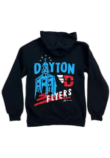 GV Art + Design Dayton Flyers Mens Black Chapel Drip Fashion Hood