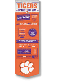 Clemson Tigers Wall Art Sign - Orange