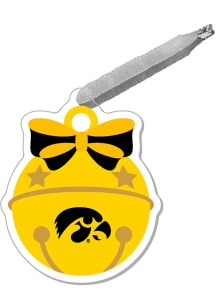 Iowa Hawkeyes Bow Bell Ornament - Black