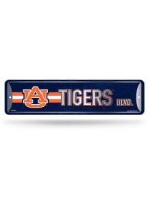 Auburn Tigers 4x15 Metal Street Sign - Navy Blue