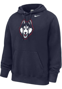 Nike UConn Huskies Mens Navy Blue Husky Long Sleeve Hoodie