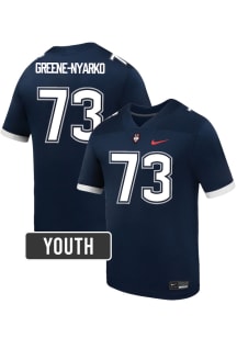 Raphael Greene Nyarko UConn Huskies Youth Navy Blue Nike NIL Name And Number Football Jersey