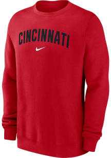 Nike Cincinnati Reds Mens Red Fanwear City Connect Long Sleeve Crew Sweatshirt