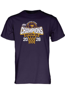 Blue 84 Northern Iowa Panthers Purple 2026 MVC Men's Basketball Tournament Champions Short Sleeve..