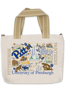 Pitt Panthers White 14x18 Canvas Tote