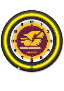 Central Michigan Chippewas 19in Neon Wall Clock