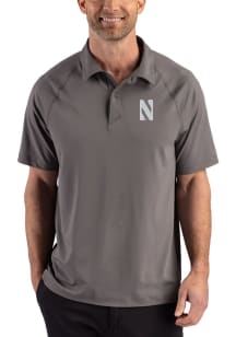 Cutter and Buck Northwestern Wildcats Graphite Prospect Eco Big and Tall Polo