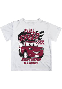 Vive La Fete Southern Illinois Salukis Toddler White Full Speed Short Sleeve T-Shirt