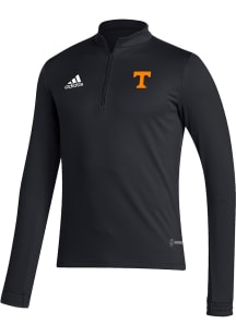 Adidas Tennessee Volunteers Mens Black Heat Seal Entrada Long Sleeve Qtr Zip Pullover