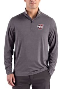 Cutter and Buck Massachusetts Minutemen Mens Black Forge Eco Long Sleeve Qtr Zip Pullover
