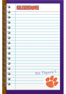 Clemson Tigers Memo Notebook and Folder - White
