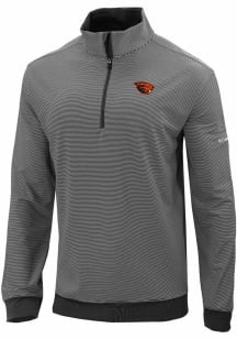 Columbia Oregon State Beavers Mens Black Heat Seal Omni Wick Even Lie Long Sleeve Qtr Zip Pullover