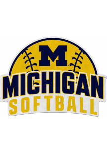 Michigan Wolverines Softball Shape Cut Pennant - Navy Blue