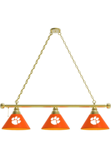 Clemson Tigers 3 Shade Gold Billiard Lamp