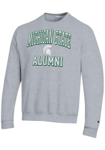 Champion Michigan State Spartans Mens Grey Est Date Alumni Powerblend Long Sleeve Crew Sweatshirt