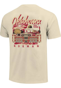 Oklahoma Sooners Ivory Hand Drawn Campus Stack Short Sleeve T Shirt