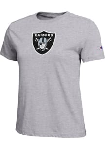Champion Las Vegas Raiders Womens Grey Core Short Sleeve T-Shirt