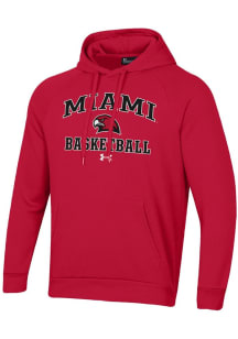Under Armour Miami RedHawks Mens Red Basketball Rival Long Sleeve Hoodie