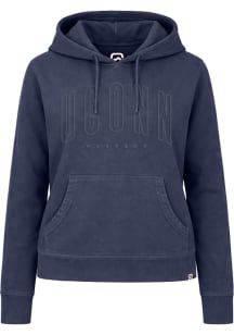 Summit Sportswear UConn Huskies Womens Navy Blue Pigment Dyed Hooded Sweatshirt