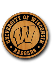 Wisconsin Badgers Wood Magnet