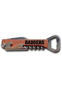 Wisconsin Badgers Wood Wine Key  Utensils