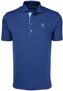Greyson Kansas City Royals Mens Blue Quogue Short Sleeve Fashion Polo
