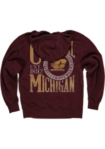 Blue 84 Central Michigan Chippewas Mens Maroon First Dibs Mascot Long Sleeve Hoodie