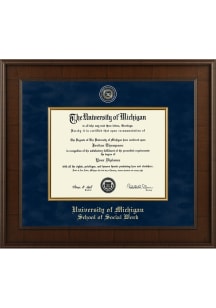 Michigan Wolverines Masterpiece Madison School of Social Work Diploma Frame - Navy Blue