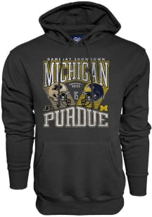 Blue 84 Michigan Wolverines Mens Black Football vs Purdue Boilermakers Long Sleeve Hoodie
