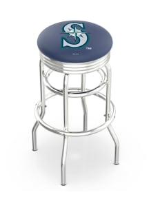 Seattle Mariners Double-Ring Swivel Chrome Pub Stool - Silver