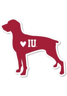 Indiana Hoosiers 3.5" Standing Dog Rugged Stickers - Crimson