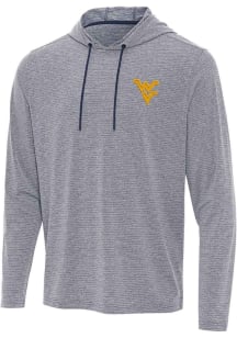 Antigua West Virginia Mountaineers Mens Navy Blue Changeover Long Sleeve Hoodie