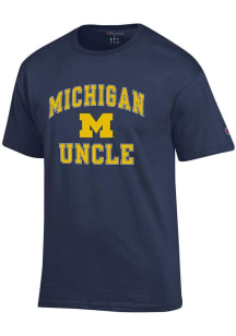 Champion Michigan Wolverines Navy Blue Number One Uncle Short Sleeve T Shirt