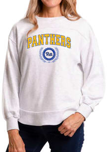 Flying Colors Pitt Panthers Womens Ash Yvette Crew Sweatshirt