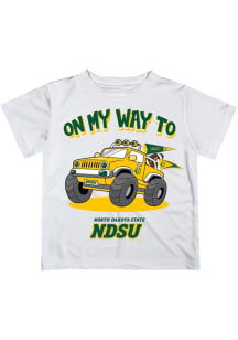 Vive La Fete North Dakota State Bison Toddler White On My Way Short Sleeve T-Shirt