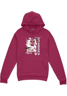Fernando Mendoza  BreakingT Indiana Hoosiers Mens Crimson Football Caricature Fashion Hood