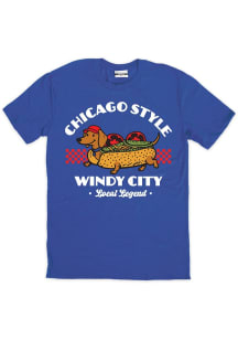 Where I’m From Chicago Blue Chicago Style Hotdog Short Sleeve Fashion T Shirt