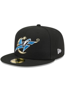 New Era Washington Wizards Mens Black Hardwood Classic 59FIFTY Fitted Hat