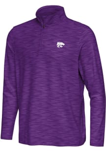 Antigua K-State Wildcats Mens Purple Swell Long Sleeve Qtr Zip Pullover