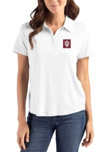 Cutter and Buck Indiana Hoosiers Womens White Coastline Eco Short Sleeve Polo Shirt