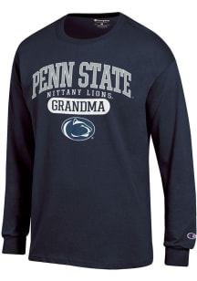 Champion Penn State Nittany Lions Navy Blue Pill Box Grandma Jersey Long Sleeve T Shirt