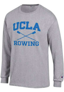 Champion UCLA Bruins Grey Rowing Icon Jersey Long Sleeve T Shirt
