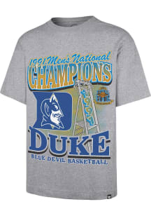 47 Duke Blue Devils Grey National Champion Foundation Short Sleeve Fashion T Shirt