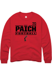 Cray Paich Cincinnati Bearcats Mens Red NIL Stacked Box Player Crew