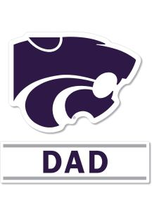 K-State Wildcats 3 Inch Dad Auto Decal - Purple