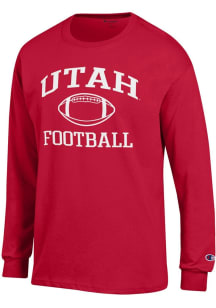 Champion Utah Utes Red Football Football Jersey Long Sleeve T Shirt